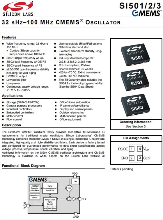 Si501，Si502,Si503