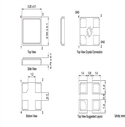 TXC晶振,貼片晶振,7M晶振