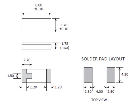 CC1F晶振,Colledge晶振,耐沖擊石英晶振