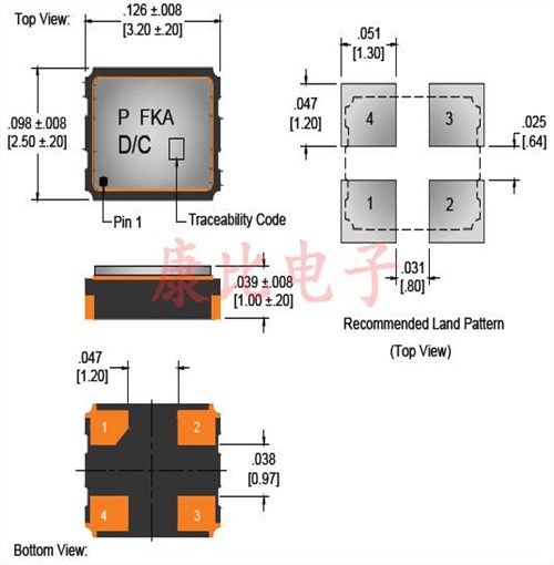 美國進(jìn)口Wi2Wi晶振,OC3汽車電子晶振,OC3T25000XCDA3RX晶體振蕩器