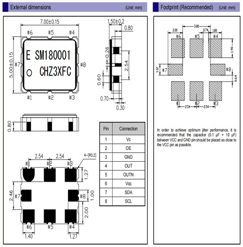X1G004541100700壓控晶振,VG7050EAN,愛普生LV-PECL差分晶振