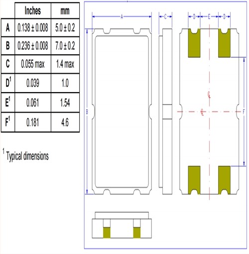 Cardinal無(wú)線(xiàn)藍(lán)牙晶振,CX5Z-A5B2C5-70-8.0D18,CX5貼片環(huán)保晶振