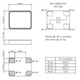 5032mm微型晶振,TST嘉碩無源晶體,TZ0614A,10M無線應用晶振