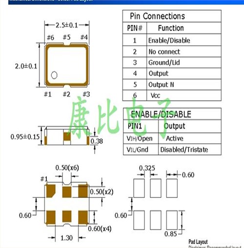 LVDS時鐘振蕩器,低抖動進口晶振,Pletronics差分晶振,LV3320JEV-125.0MDK