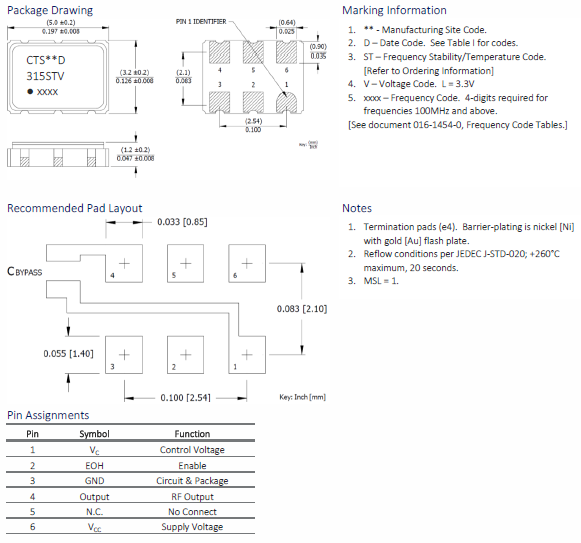 315晶振,315LB3I1228T晶振,5032壓控石英晶振