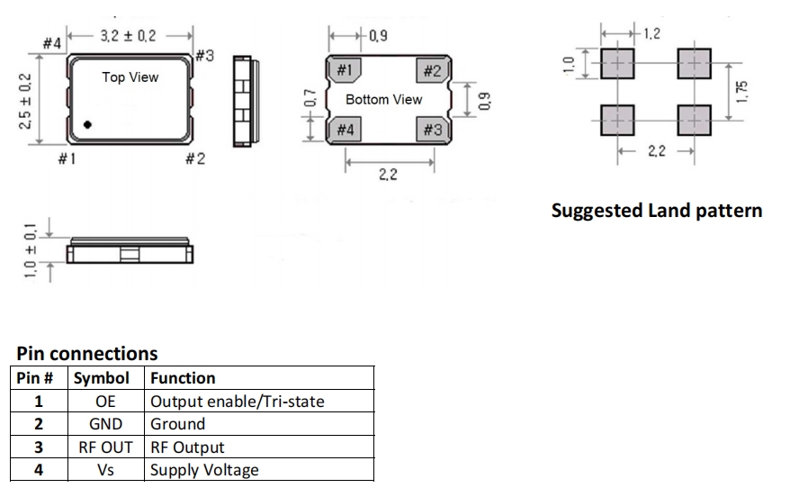 AXTAL時(shí)鐘有源晶振,AXE3225WT-50-4G-100.000MHz,HCMOS,3225mm,AXE3225WT系列